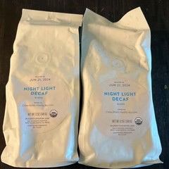 1 Pack Only – Blue Bottle Coffee Night Light Decaf Organic Whole Bean 12 Oz
