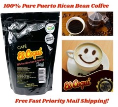 EL COQUI 100% Pure Puerto Rican Whole Bean Coffee 1 lb. PK FREE FAST SHIPPING!