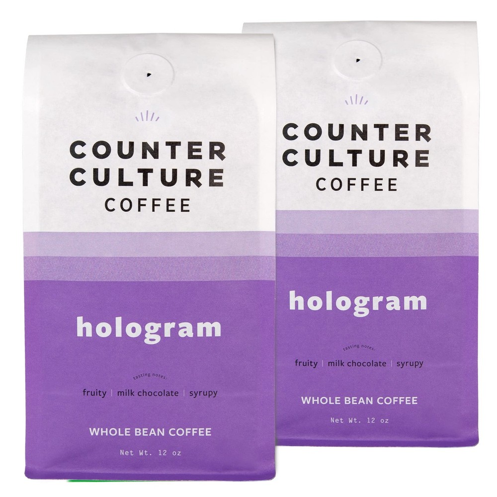 Counter Culture Whole Bean Coffee 2-Pack (Hologram – 12 Ounce (Pack of 2)