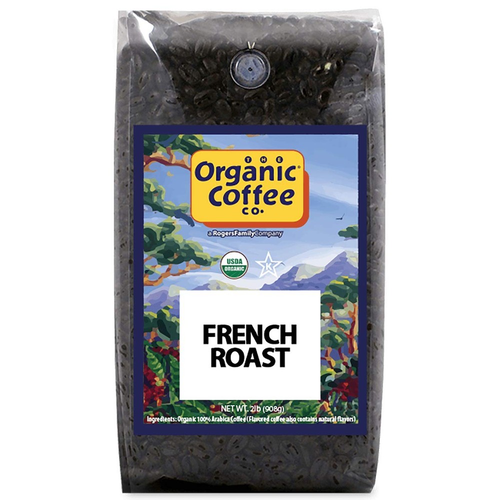 Organic Coffee Co. French Roast Whole Bean 32 Ounce (Pack of 1),