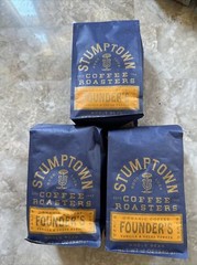 3 Medium Roast Organic Whole Bean Coffee – Founder’s Blend Bag Stumptown Exp 23