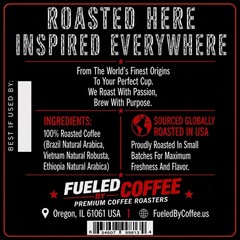 FUELED BY COFFEE 110 Octane High-Performance Espresso Blend 8oz Bag Whole Bean