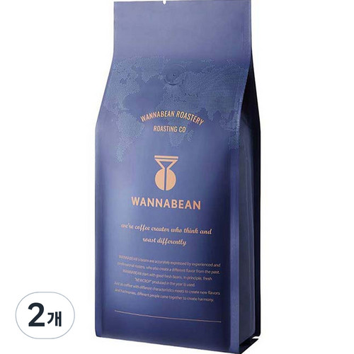 Wannabean Ethiopian coffee beans, 1kg, 2EA, whole beans (not ground)