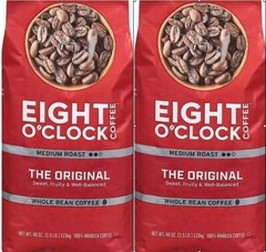 Eight O’Clock Original Medium Roast Whole Bean Coffee, (40 oz.) – 2 pack