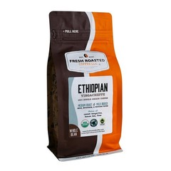 Organic Ethiopian Yirgacheffe Whole Bean Coffee Light Roast USDA Organic 3rd