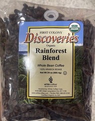 Discoveries Organic Rainforest Blend 100% Arabica Beans 24 Oz