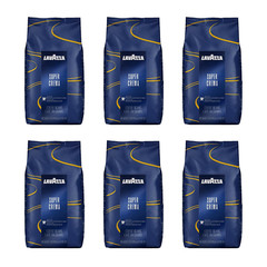 Lavazza Super Crema Whole Bean Coffee 2.2 lb Pack of 6 – Mild Hazelnut Roast