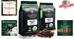 Sustainable Organic Mocha Java Medium Roast Whole Bean Coffee (2 Bags)