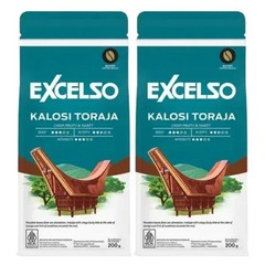 EXCELSO Indonesia Coffee Kalosi Toraja 200g Pack of 2 Whole Beans or Ground