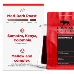 Equator Coffees, Blend Whole Bean 10.5 Ounce (Pack of 1), Black