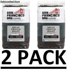 2 PACK- San Francisco Bay DECAF French Roast Whole Bean Coffee 2 lb (Total 4 lb)